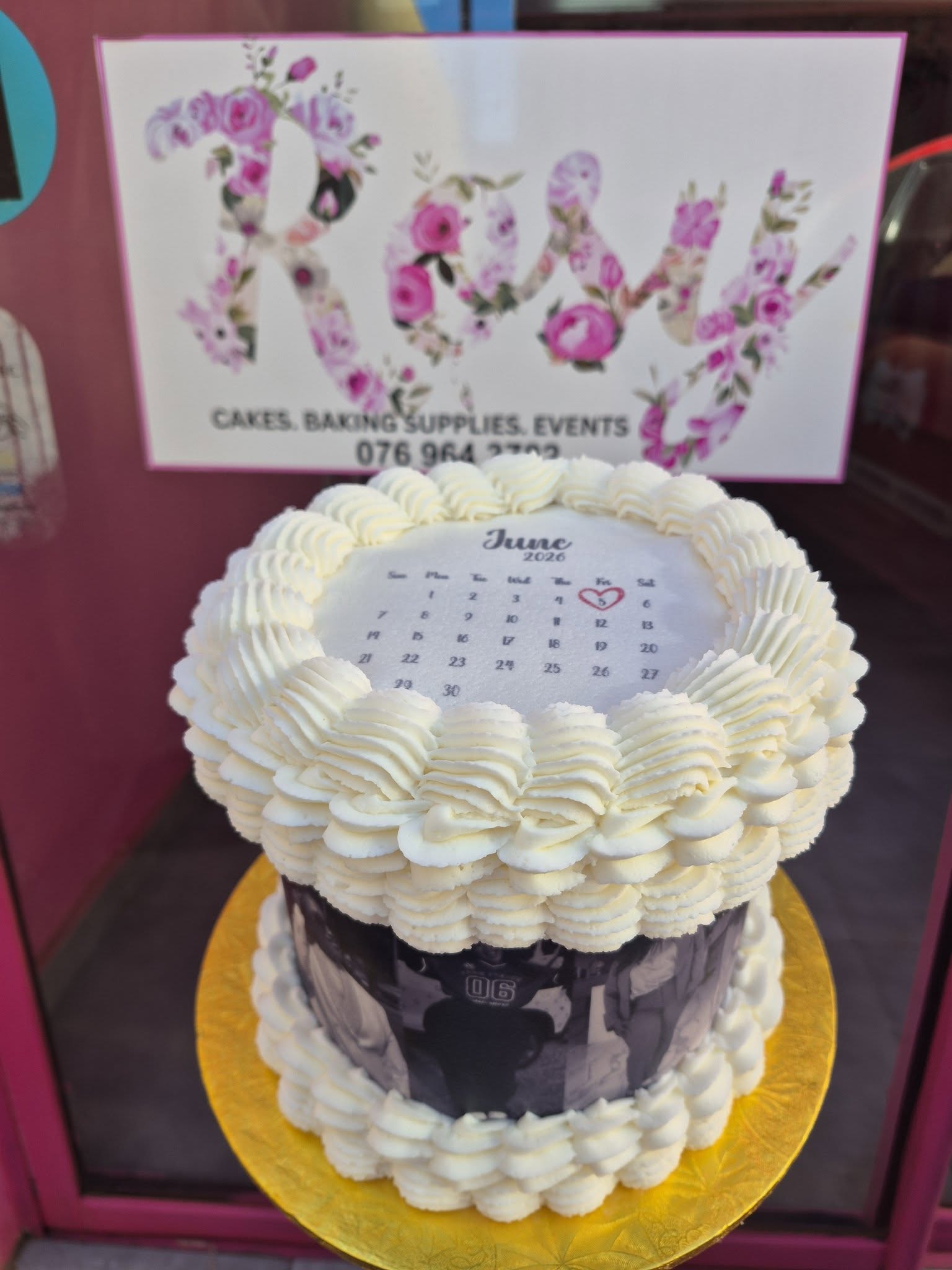 June Calendar Photo Cake by Rosy's Cakes and Events