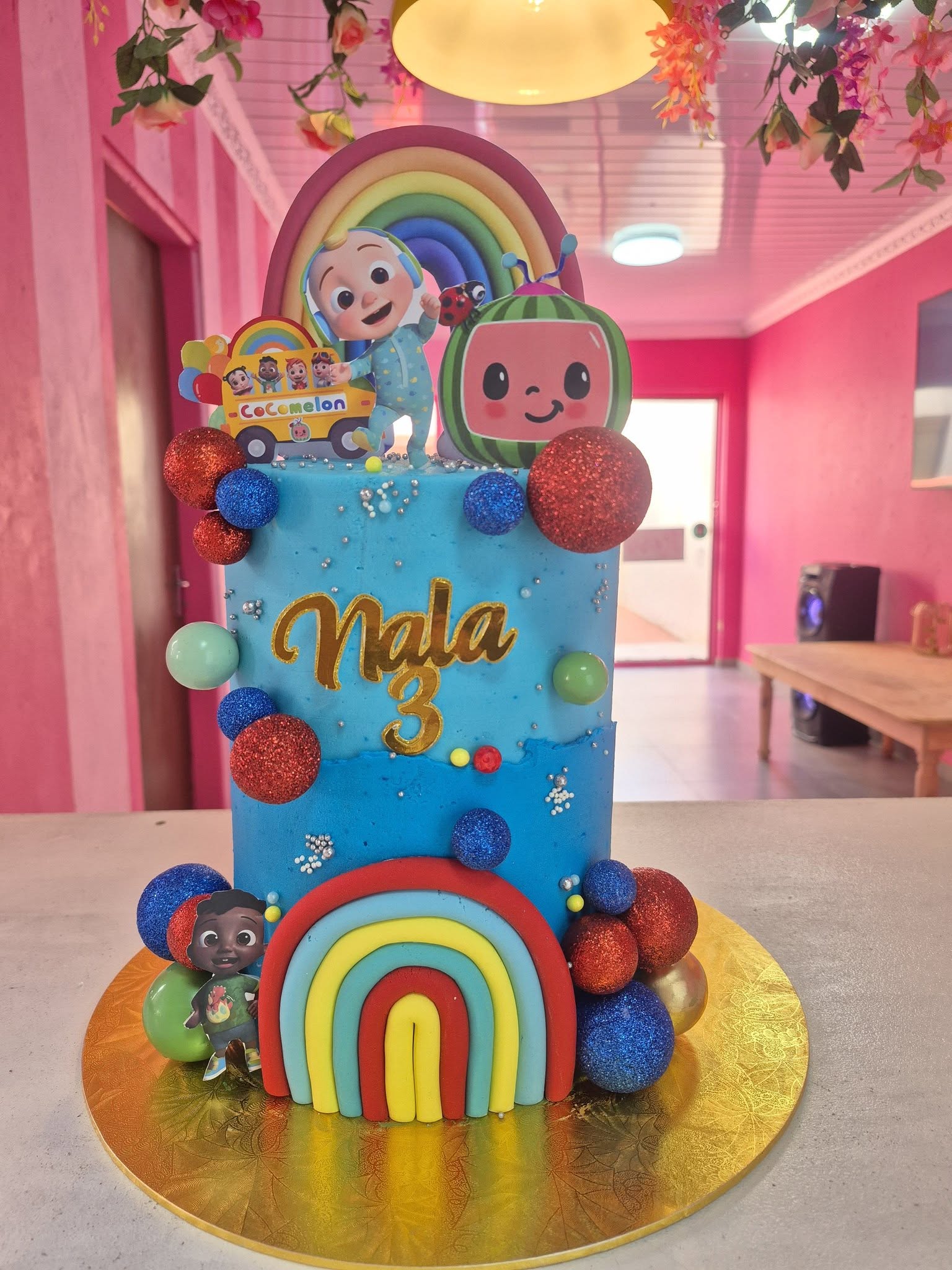 Cocomelon Third Birthday Cake by Rosy's Cakes and Events