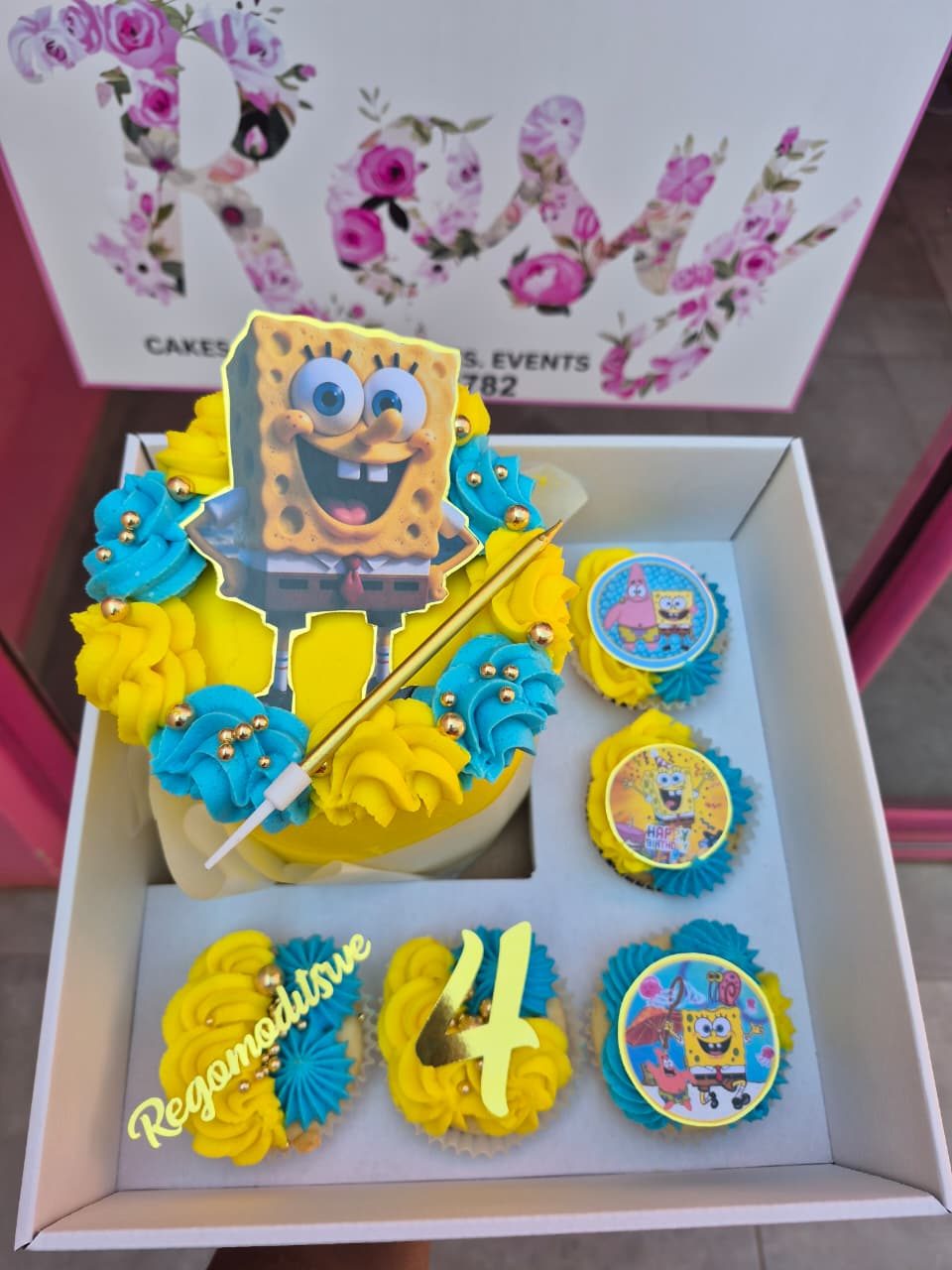 Yellow Rapunzel Box Cake by Rosy's Cakes and Events